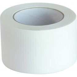 Ruban adhésif blanc armé 75 mm rouleau robuste pour coller, sceller et sécuriser vos chantiers de désamiantage. ALD Équipement.