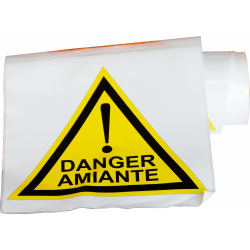 Etiquette triangulaire "Danger Amiante" 10x20 cm