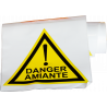 Etiquette triangulaire "Danger Amiante" 10x20 cm