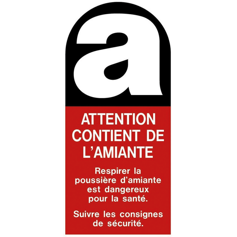 Étiquettes AMIANTE 10*20 cm