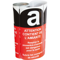 Étiquette Amiante Adhésive – Signalisation Présence Amiante Chantier