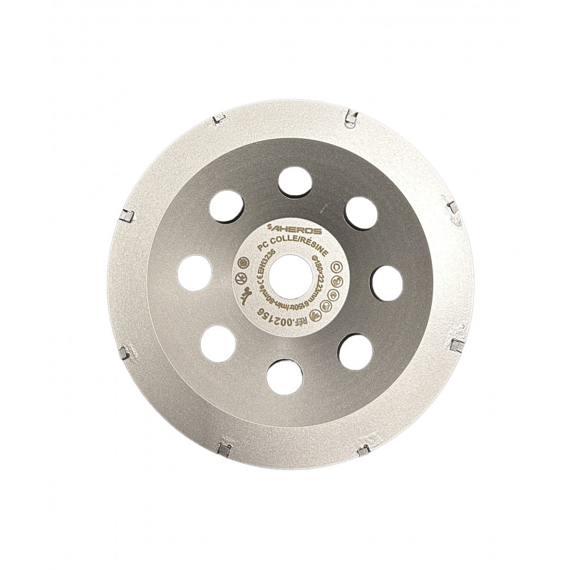 Plateau de ponçage polycristallin Aheros Ø180 spécial amiante