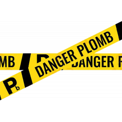 Rubalise jaune Danger Plomb bande de signalisation de sécurité pour chantiers de désamiantage, ALD Équipement