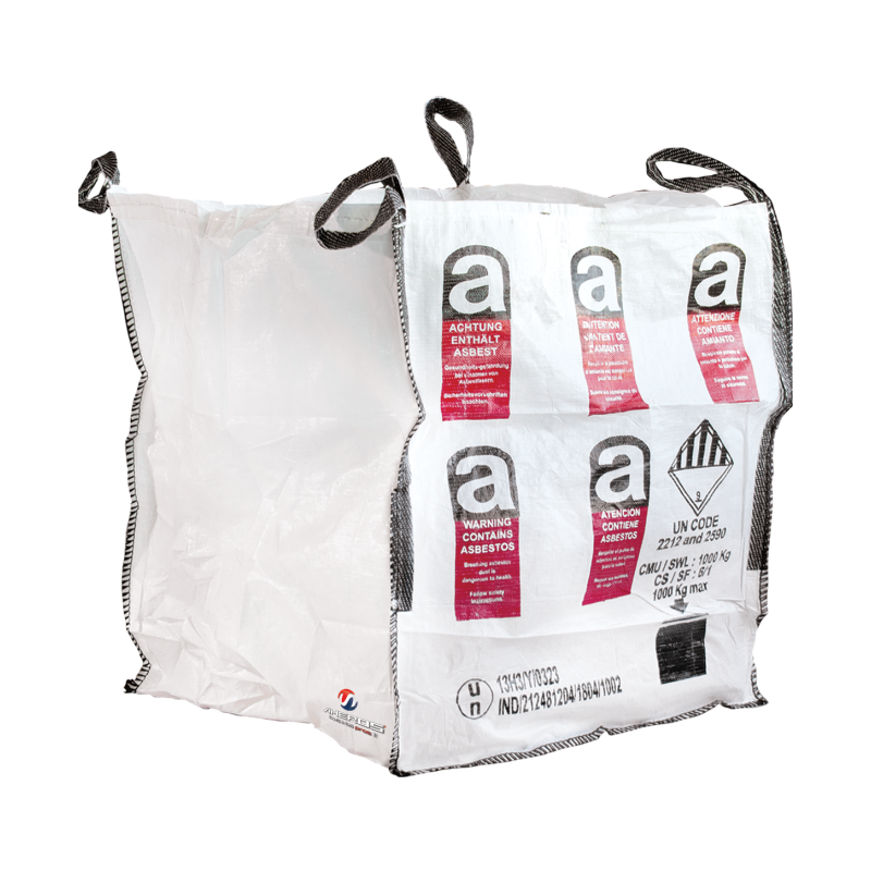 Big Bag Amiante ADR 1 m³ – Sac déchets amiante homologué UN 13H3