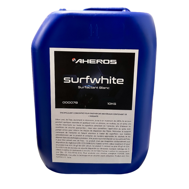 Surfactant AHEROWHITE 10L – Fixateur Amiante et Plomb