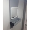 Plaque miroir avec étagère pour SAS amiante | ALD Équipement