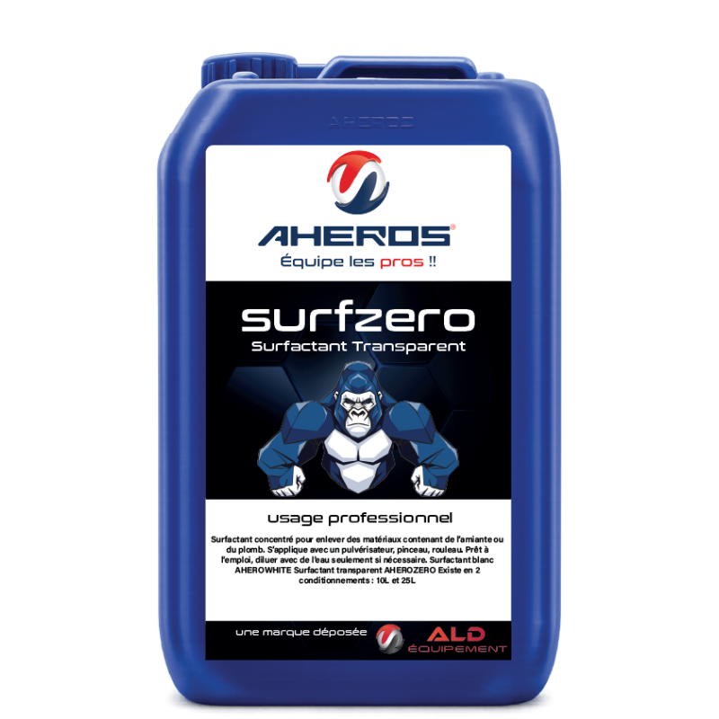 Surfactant Transparent AHEROZERO 10L – Traitement Amiante et Plomb