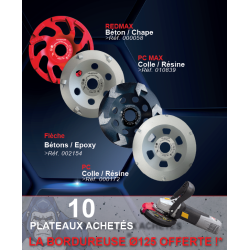 Plateaux diamantés AHEROS : bordureuse Ø125 offerte dès 10 achetés
