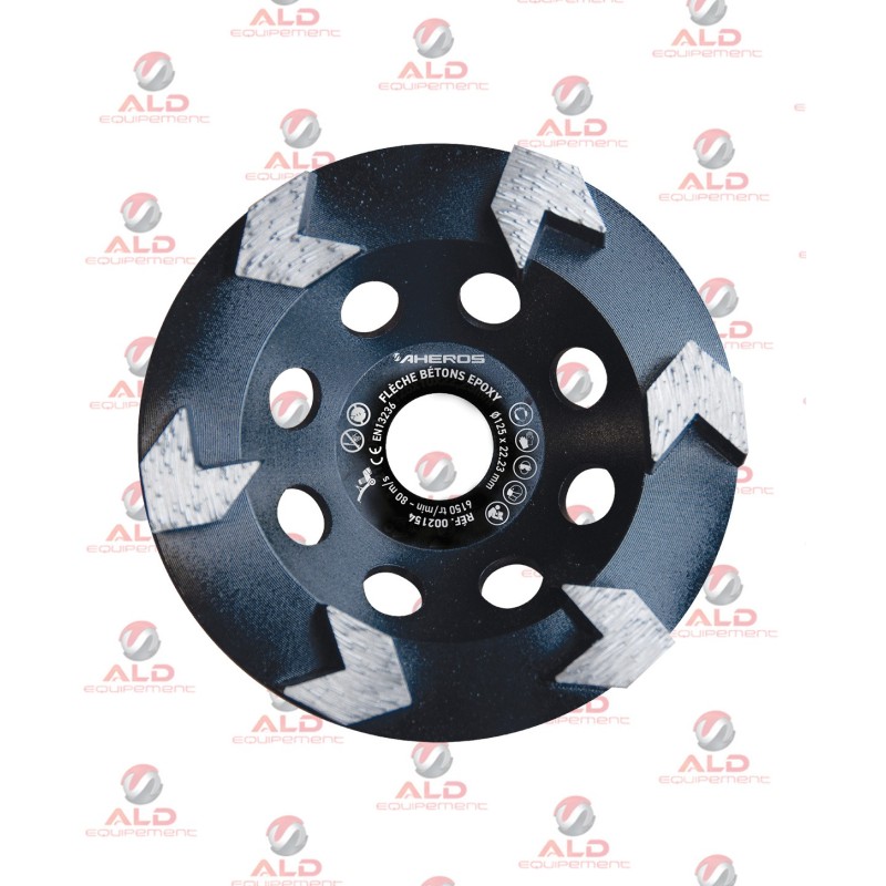 Ø125 AHEROS segments flèche – Béton, chape et époxy