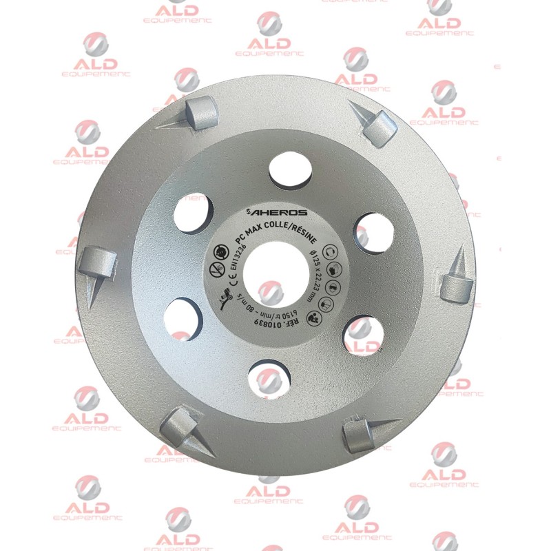 Ø125 AHEROS PC MAX à dents demi-lune – Colle et résine