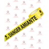 Rubalise DANGER AMIANTE jaune et noire pour signalisation de chantier