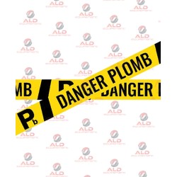 Rubalise "DANGER PLOMB" -  signalisation de sécurité chantier
