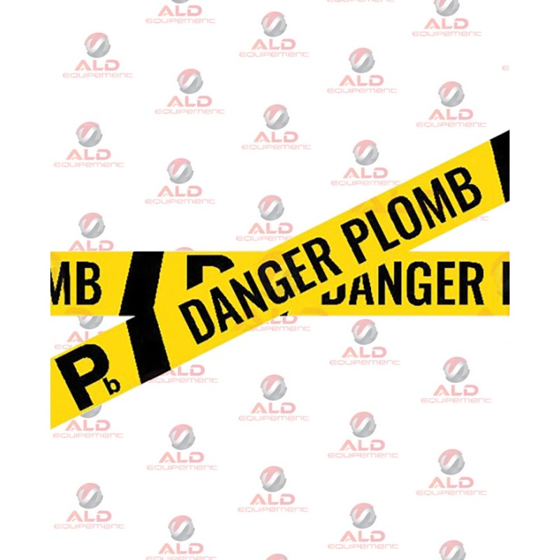 Rubalise "DANGER PLOMB" -  signalisation de sécurité chantier