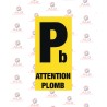 Étiquette ATTENTION PLOMB