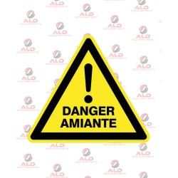 Étiquette Danger Amiante Triangle
