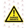 Étiquette Danger Amiante Triangle