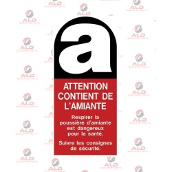 Étiquette Amiante Adhésive