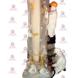 Glovebag vertical AVAIL – Sac à manches pour confinement amiante sur tuyauterie verticale