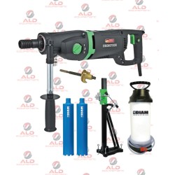 Pack carotteuse EIBENSTOCK ETN 162/3 2200 W avec bâti, deux couronnes diamantées et pulvérisateur