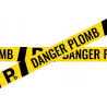 Rubalise jaune Danger Plomb bande de signalisation de sécurité pour chantiers de désamiantage, ALD Équipement