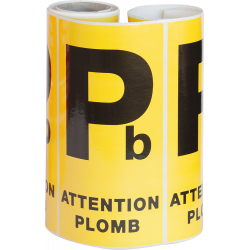 Étiquette ATTENTION PLOMB