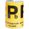 Étiquette ATTENTION PLOMB