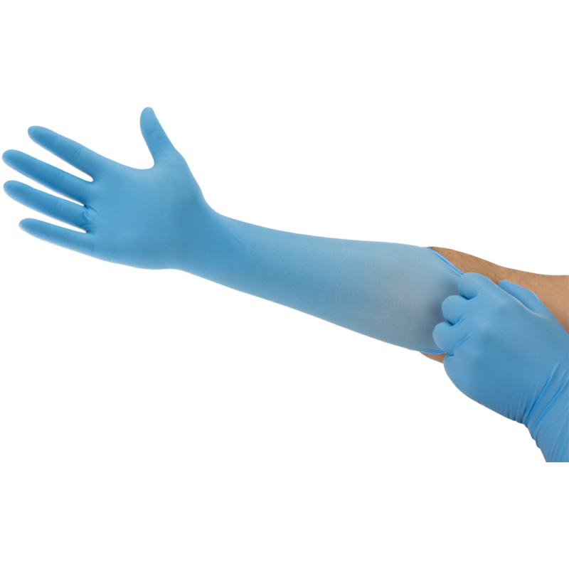 Gants Nitrile non poudrés  300 mm