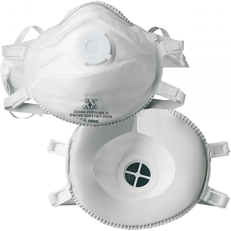 masque ffp3 pliable valve protection amiante chantier